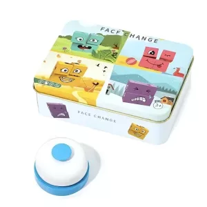 blocos de construção de puzzle de expressão, blocos de construção de mudança de rosto