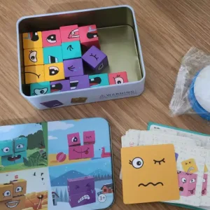 Recebido Jogo de Blocos de Construção de Quebra-cabeça de Expressão com Sino do cliente N****a.