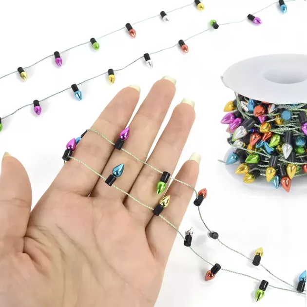 christmas tree garland, bead garland, beaded garland for christmas tree