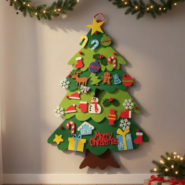 felt christmas tree, christmas tree pendants, christmas tree ornaments,