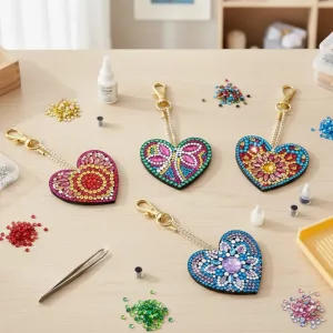 keychain craft kit, diy keychain kit, diy keyring, pendant making kit