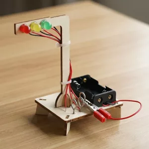 Brinquedo Científico Semáforo de Madeira para Crianças