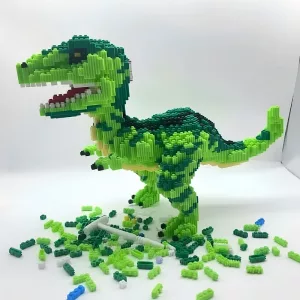 Blocos de Montar DIY Dinossauro Brinquedo Montessori para Crianças