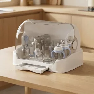 Caixa de Armazenamento de Mamadeiras com Suporte de Secagem