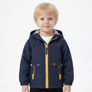 Jaqueta Corta-Vento em Algodão com Capuz Estilosa e Leve