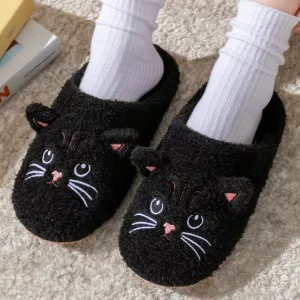 Pantufas de Gato Fofo Sapatos de Pelúcia Quentes para Crianças