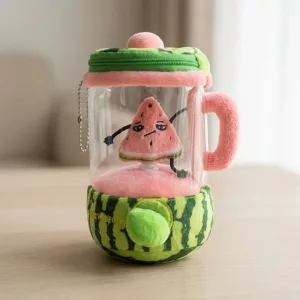 Adorável brinquedo de pelúcia espremedor com cordão para crianças