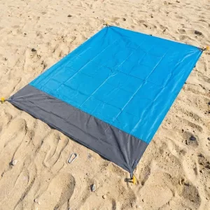 Manta de Praia Impermeável para Piquenique com Saco de Cordão