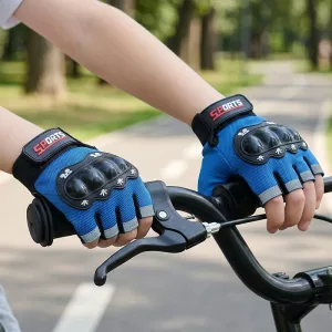 Luvas de Ciclismo Acolchoadas Sem Dedos para Crianças